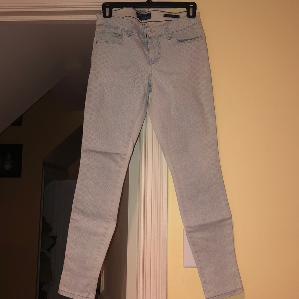 Snake skin jeans